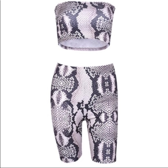 ✨🐍✨Snakeskin Bike Short and Bandeau✨ - Picture 5 of 5